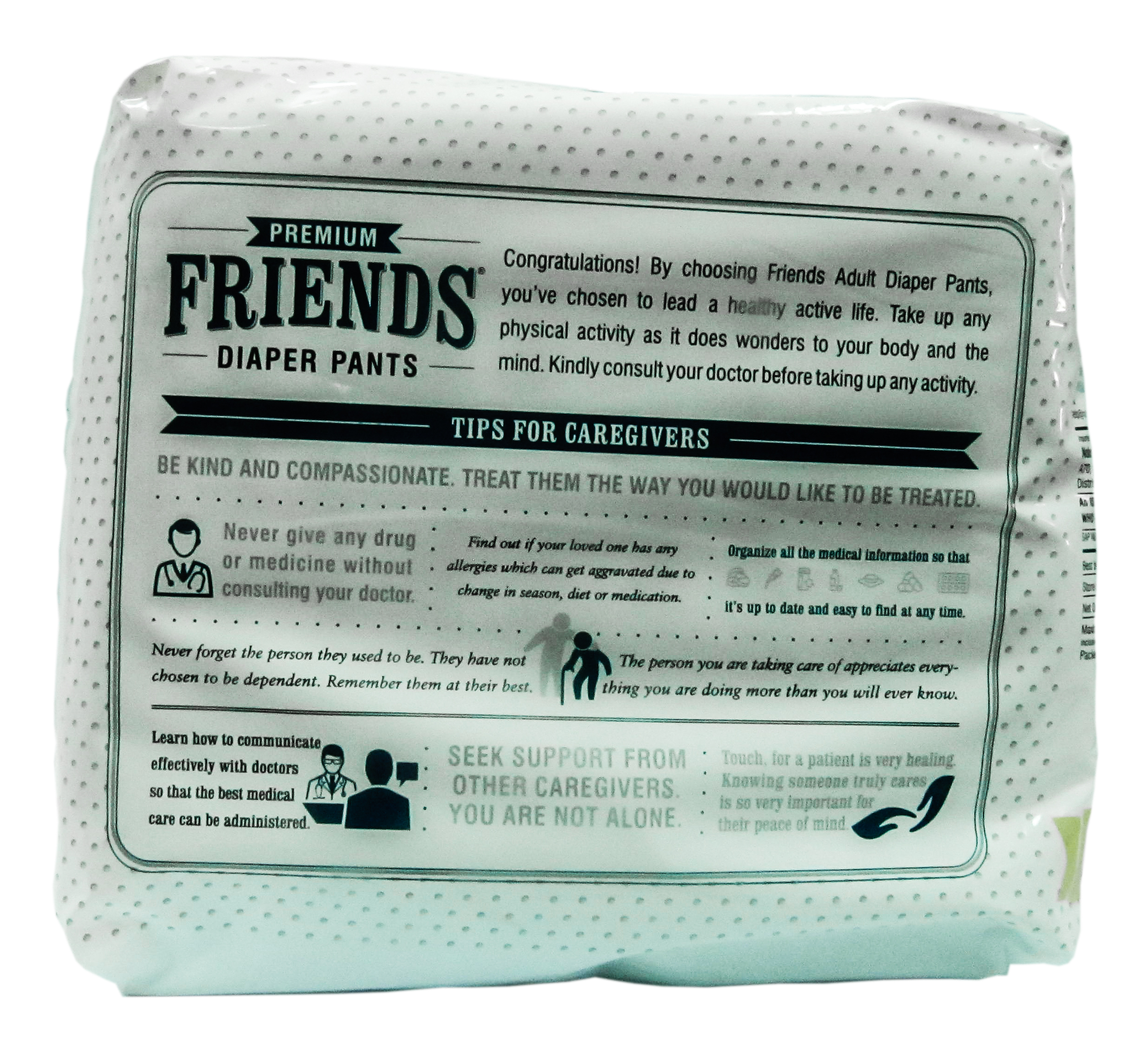 Friends Overnight Adult Diapers, Pant Style, 16 Hours Protection – XXL (10  Diapers)